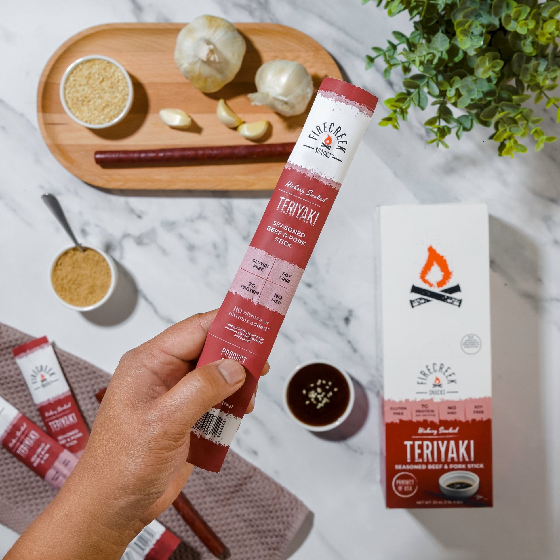 teriyaki pork and beef jerky sticks