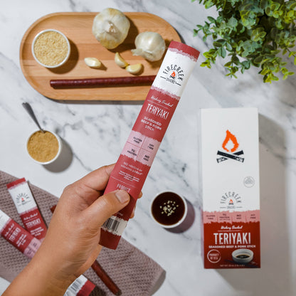 teriyaki pork and beef jerky sticks